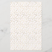 Gold Rain Drops Faux Folie Service en Prijs Flyer (Achterkant)