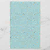 Gold Rain Drops Faux Folie Service en Prijs Flyer (Achterkant)