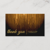 Gold Rain Elegant Wedding Hartelijk dank Informatiekaartje (Voorkant)