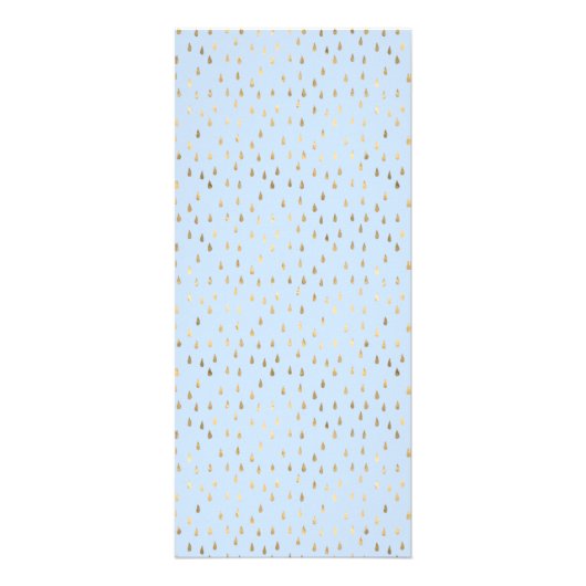 Gold Rain laat vallen Faux Folie Trendy Price Reclamekaart (Achterkant)