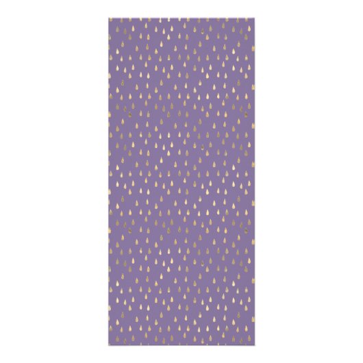 Gold Rain laat vallen Faux Folie Trendy Price Reclamekaart (Achterkant)