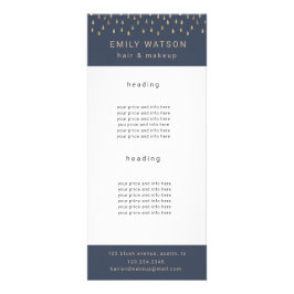 Gold Rain laat vallen Faux Folie Trendy Price Reclamekaart