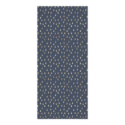 Gold Rain laat vallen Faux Folie Trendy Price Reclamekaart (Achterkant)