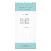 Gold Rain laat vallen Faux Folie Trendy Price Reclamekaart (Voorkant)