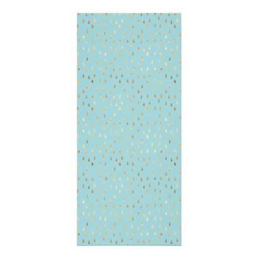 Gold Rain laat vallen Faux Folie Trendy Price Reclamekaart (Achterkant)