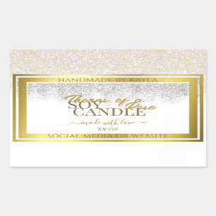 Gold Rain Product Verpakking Etiketten Wit Elegant