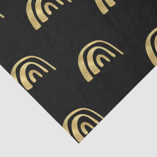 Gold Rainbow and black  Tissuepapier (Detail)