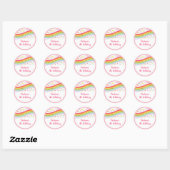 Gold Rainbow Art Party Birthday Ronde Sticker (Vel)