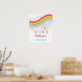 Gold Rainbow Art Party Birthday Welkom Poster (Keuken)