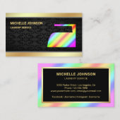 Gold Rainbow Steam Iron Laundry Ironry Service Visitekaartje (Voorkant / Achterkant)