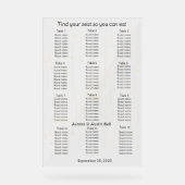 Gold Rainfall String Lights Trouwstoel Grafiek Acryl Bord (Voorkant)