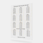 Gold Rainfall String Lights Trouwstoel Grafiek Acryl Bord (Hoek)