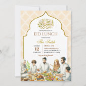 Gold Ramadan Eid Lunch Islam Familie Kaart (Voorkant)