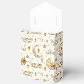 Gold Ramadan Mubarak Pattern with Custom Name Bedankdoosjes (Open)