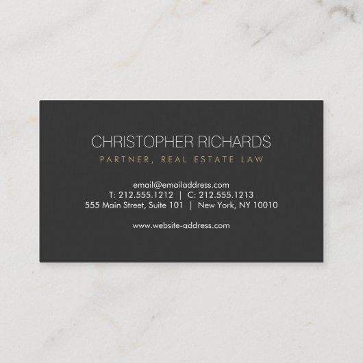 Gold Rams Head Professioneel Visitekaartje (Achterkant)