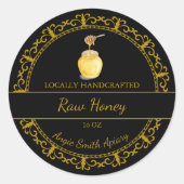  Gold Raw Honey Label (Voorkant)