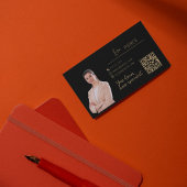 Gold Real Estate Agent Business Cards With QR Code Visitekaartje