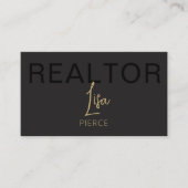 Gold Real Estate Agent Business Cards With QR Code Visitekaartje (Voorkant)