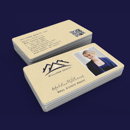 Gold Real Estate Agent Foto QR Code Visitekaartje