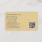 Gold Real Estate Agent Foto QR Code Visitekaartje (Achterkant)