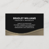 Gold Real Estate Logo | metaalgolf Visitekaartje (Achterkant)