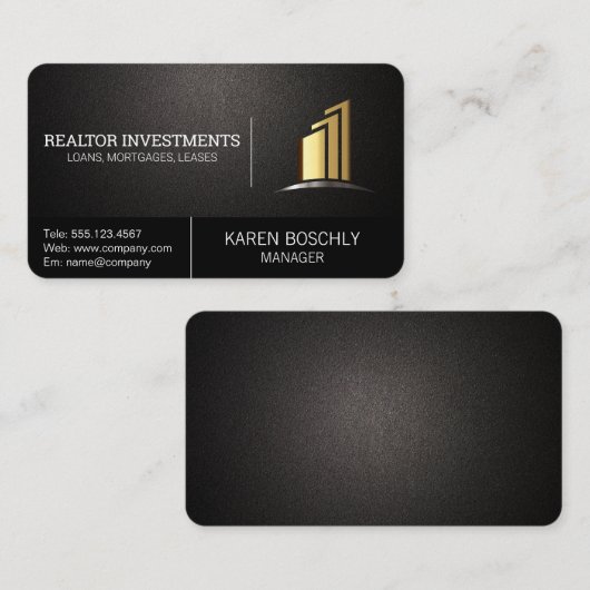 Gold Real Estate Properties | Investering Visitekaartje (Voorkant / Achterkant)