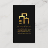 Gold Rebar Piling Groundwork Construction Visitekaartje (Achterkant)