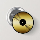 GOLD RECORD ALBUM RONDE BUTTON 5,7 CM (Voorkant /achterkant)