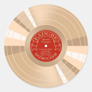 Gold Record Ronde Sticker