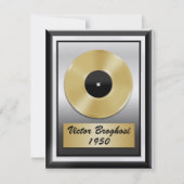 Gold Record - Uitnodiging voor feest - SRF (Voorkant)