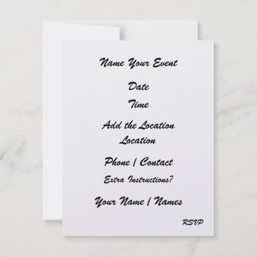 Gold Record - Uitnodiging voor feest - SRF (Achterkant)