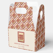 Gold Rectangle Double Gelukkig Chinese Wedding Fa Bedankdoosjes (Geopend)