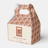 Gold Rectangle Double Gelukkig Chinese Wedding Fa Bedankdoosjes (Voorkant Zijde)