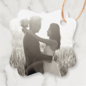 Gold Rectangle Double Gelukkig Chinese Wedding Gi Bedankjes Labels (Achterkant)