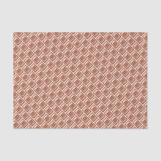 Gold Rectangle Double Gelukkig Chinese Wedding Ti Tissuepapier (Voorkant)