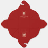 Gold Rectangle Double Happiness Chinese Wedding Bedankdoosjes (Ongevouwen)
