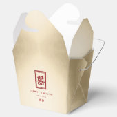 Gold Rectangle Double Happiness Chinese Wedding Bedankdoosjes (Geopend)