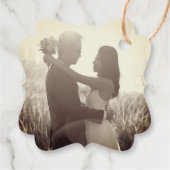 Gold Rectangle Double Happiness Chinese Wedding Bedankjes Labels (Achterkant)