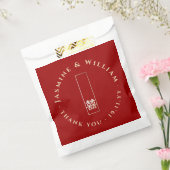 Gold Rectangle Double Happiness Chinese Wedding Bedankzakje (Gezegeld)
