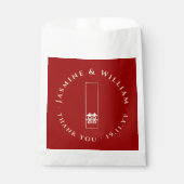 Gold Rectangle Double Happiness Chinese Wedding Bedankzakje (Voorkant)