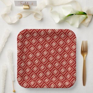 Gold Rectangle Double Happiness Chinese Wedding Papieren Bordje