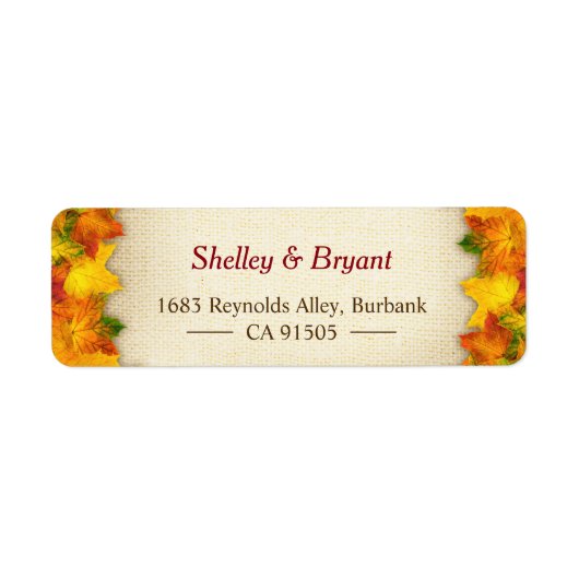 Gold Red Autumn leveert roestvast en braaf seizoen Etiket (Voorkant)