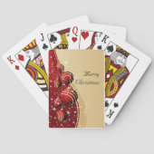 Gold Red Baubles Seizoenskaartjes Speelkaarten (Achterkant)