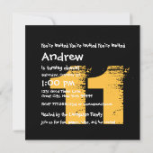 GOLD RED BLACK 11th Birthday Party 11 Year Old V05 Kaart (Achterkant)