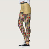 Gold Red Black Roze Glitter Glitter Checkered Girl Leggings (Links)