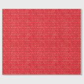 Gold Red Chevron Pattern Cadeaupapier (Vlak)