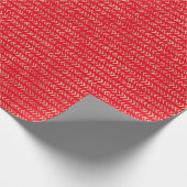 Gold Red Chevron Pattern Cadeaupapier (Hoek)