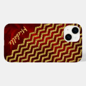 Gold Red Chevron - persoonlijk Case-Mate iPhone Case (Achterkant (horizontaal))