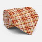Gold Red Christmas Plaid Neck Tie Stropdas (Opgerold)