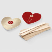 Gold Red Circle Double Happiness Chinese bruiloft Handwaaier (Niet-gemonteerd)